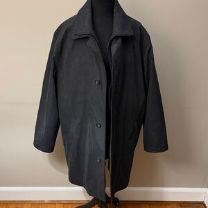 Lauren Ralph Lauren Men’s Black Coat Size 42R Quilted Lining Zip & Snap Front